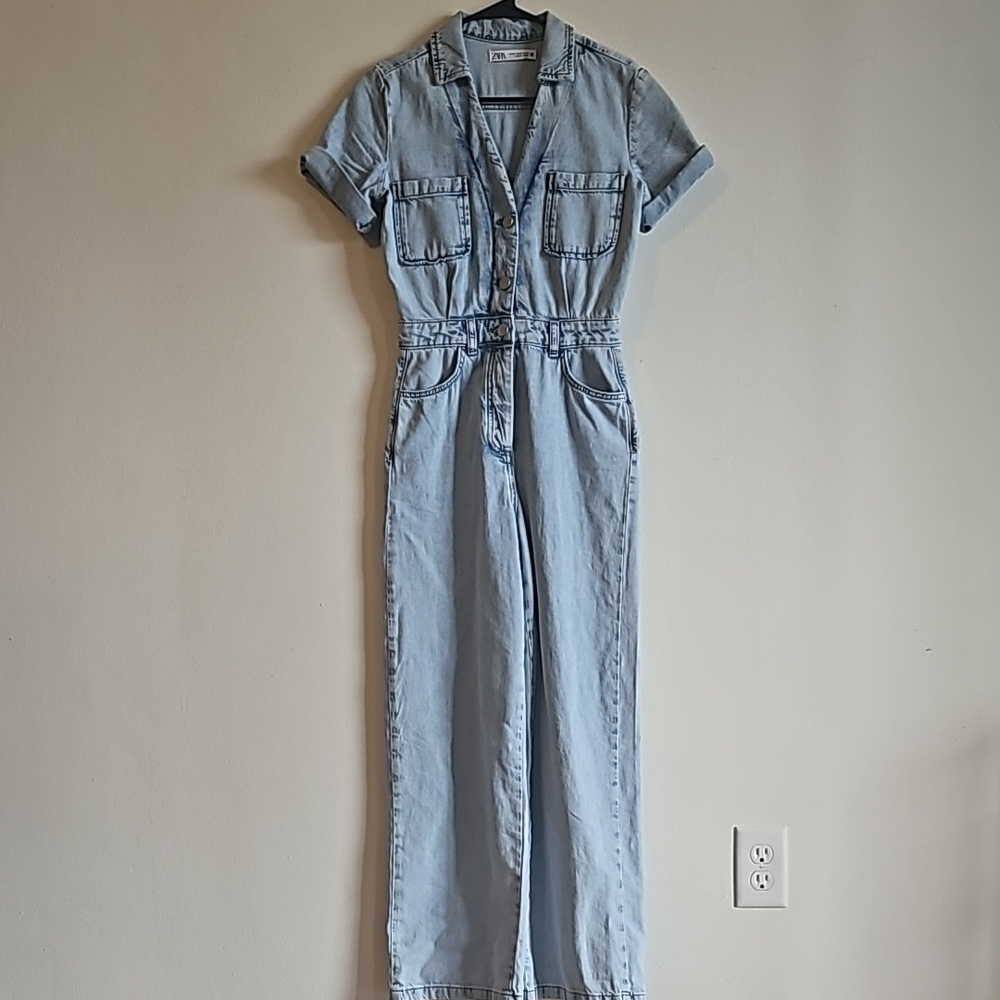 Light Blue Denim Jumpsuit